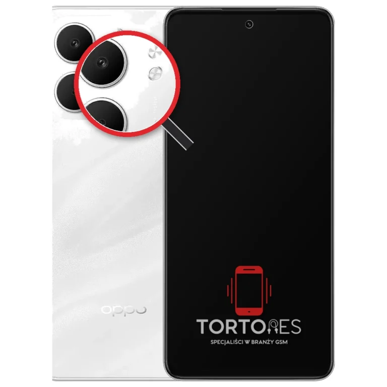 OPPO A5x z lupą na tylnych aparatach - wymiana tylnej kamery