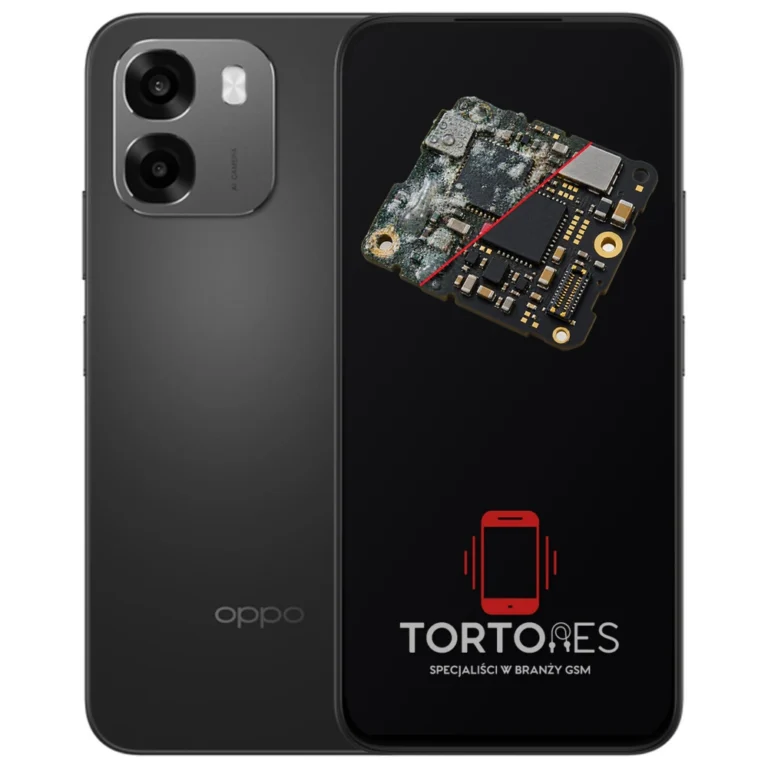 OPPO A6 LTE z ilustracją zalania - czyszczenie po zalaniu