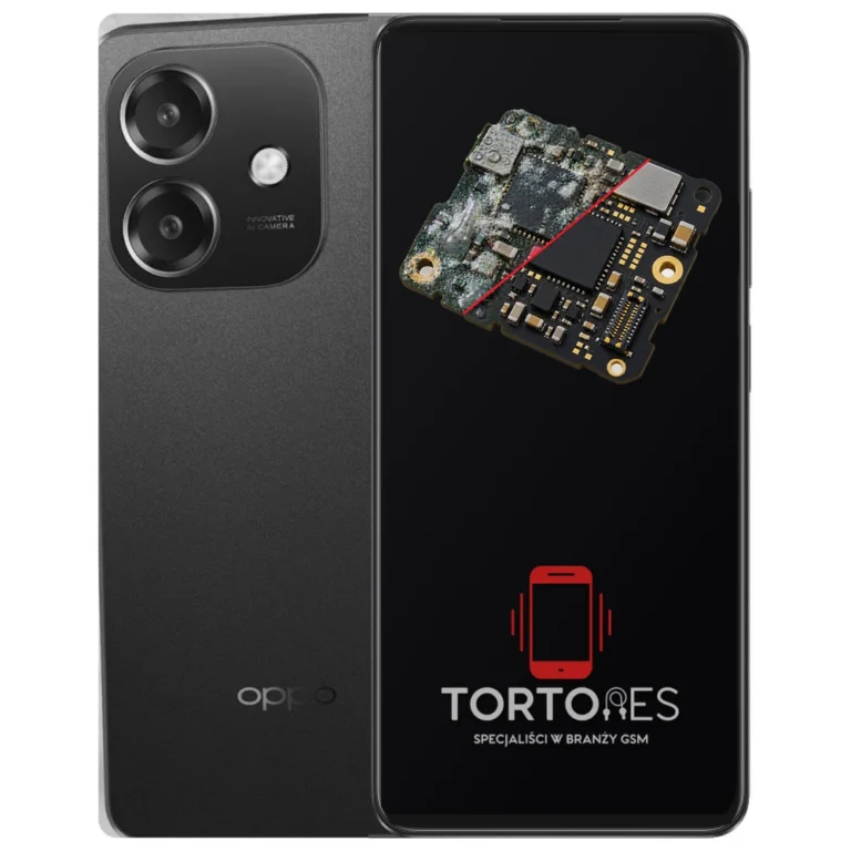 OPPO A60 5G z ilustracją zalania - czyszczenie po zalaniu