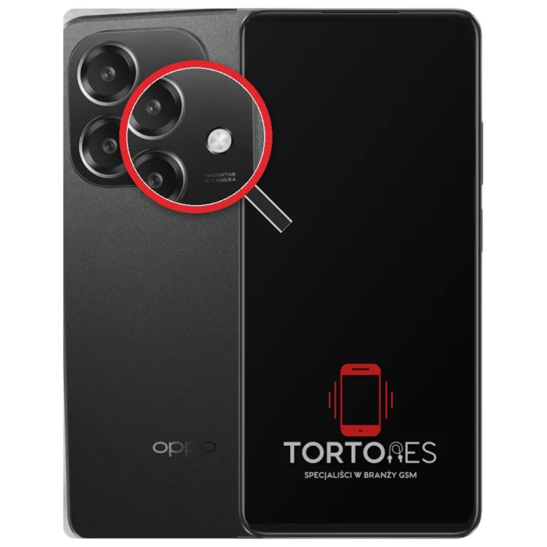 OPPO A60 5G z lupą na tylnych aparatach - wymiana tylnej kamery