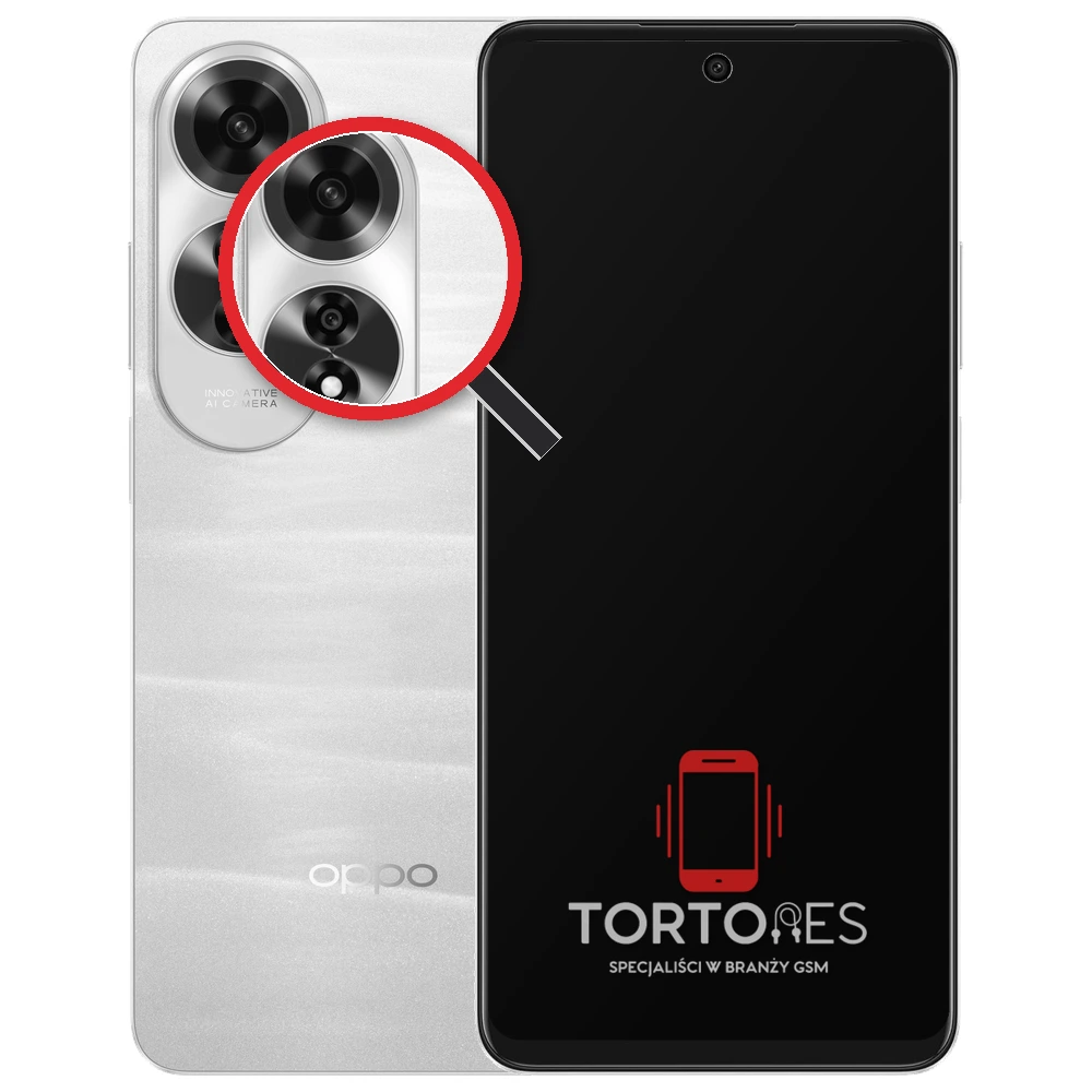 OPPO A60 LTE z lupą na tylnych aparatach - wymiana tylnej kamery