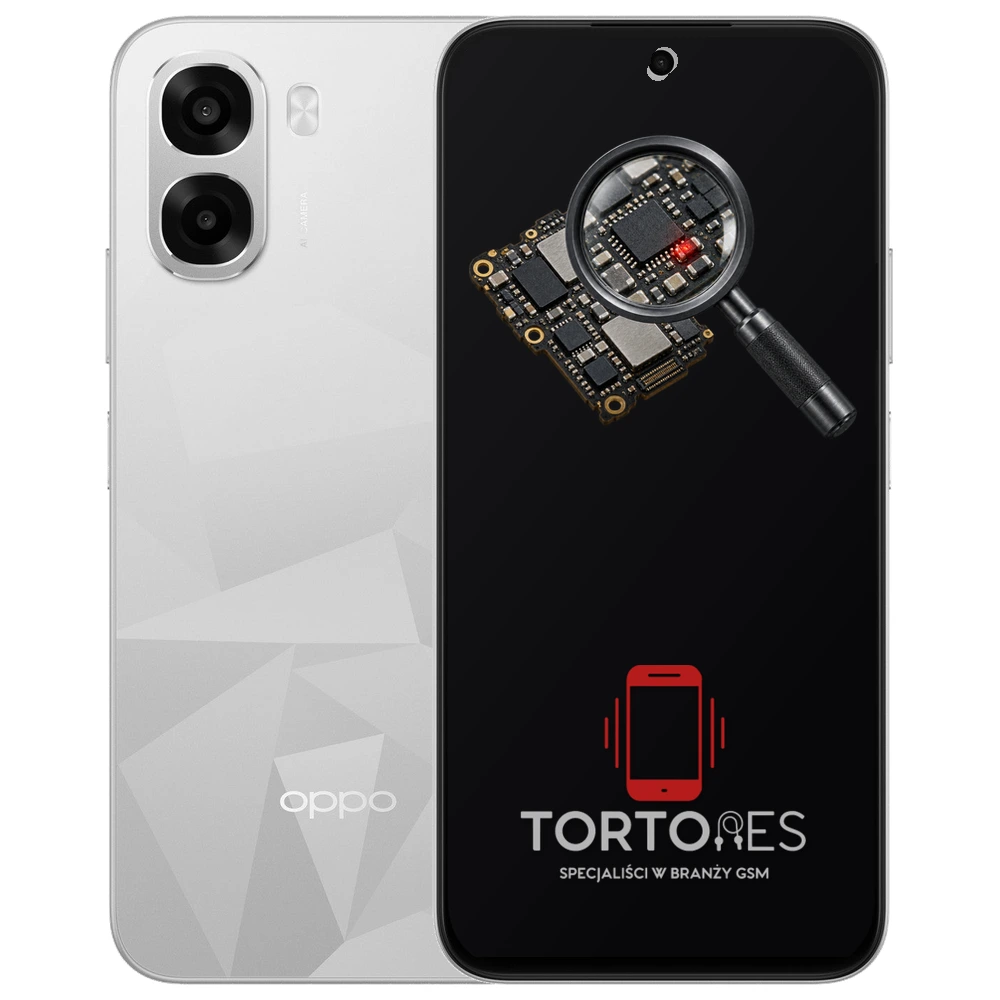 OPPO A6k LTE z symbolem diagnostyki - diagnoza telefonu