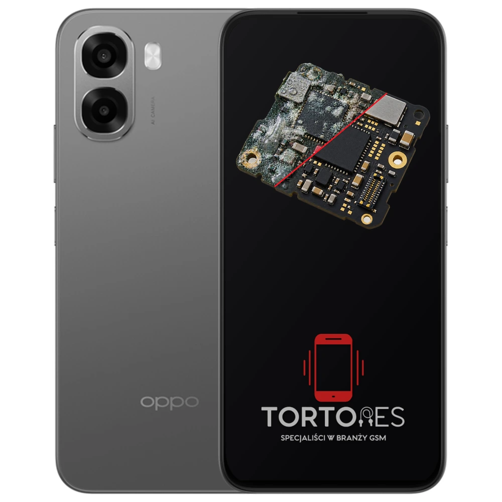 OPPO A6x LTE z ilustracją zalania - czyszczenie po zalaniu