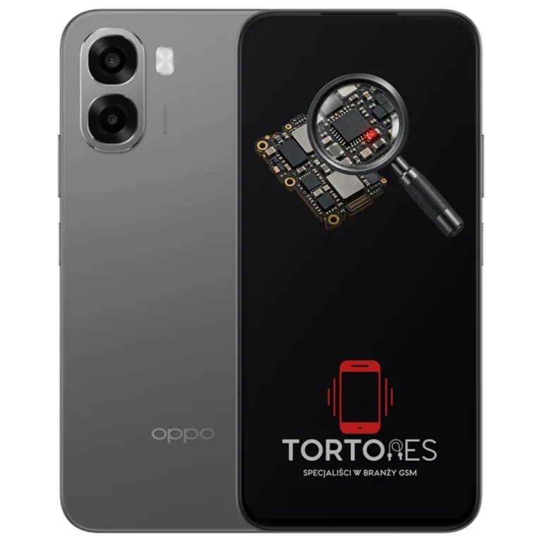 OPPO A6x LTE z symbolem diagnostyki - diagnoza telefonu