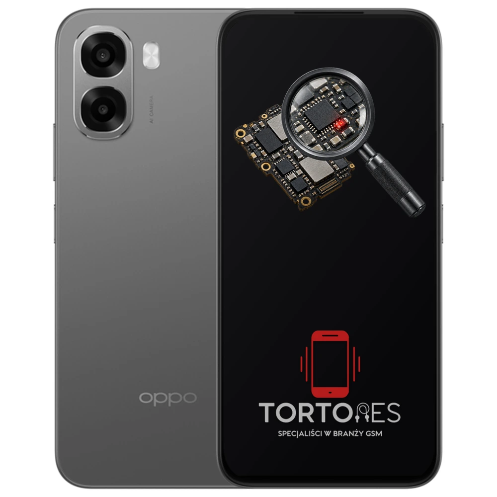 OPPO A6x LTE z symbolem diagnostyki - diagnoza telefonu