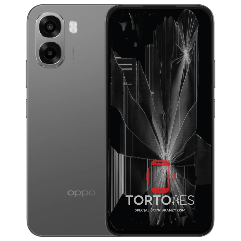 OPPO A6x LTE z ilustracją pękniętego wyświetlacza - wymiana zbitego wyświetlacza