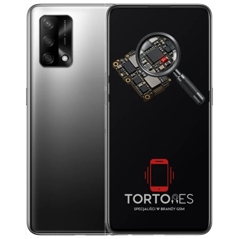 OPPO A74 LTE z symbolem diagnostyki - diagnoza telefonu