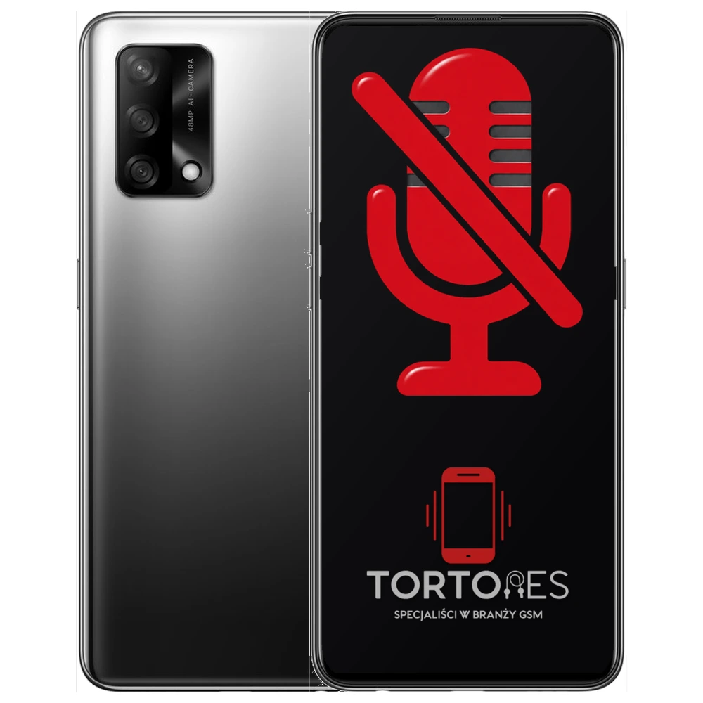 OPPO A74 LTE z symbolem mikrofonu - naprawa mikrofonu