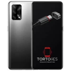 OPPO A74 LTE z ilustracją złącza ładowania - naprawa złącza ładowania