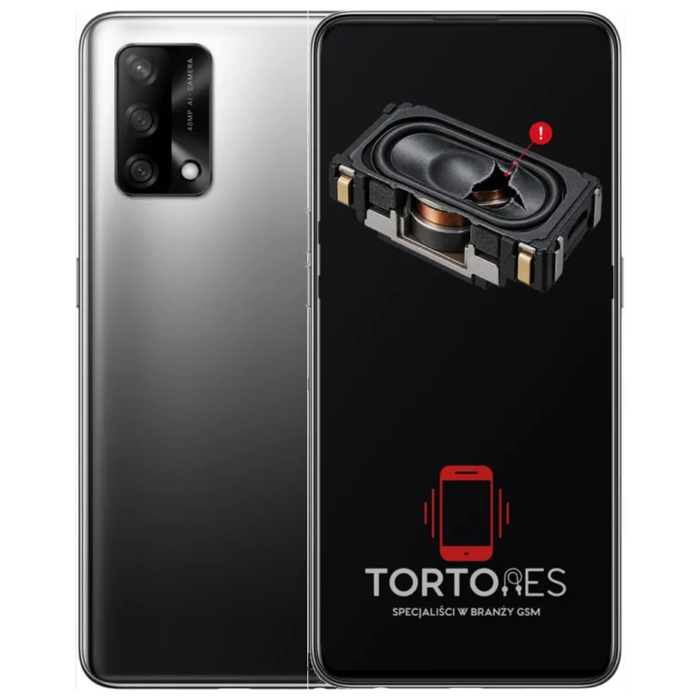 OPPO A74 LTE z symbolem głośnika multimedialnego - wymiana głośnika multimedialnego