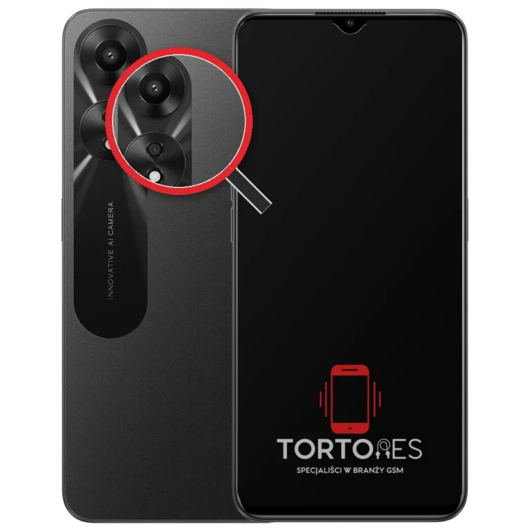 OPPO A78 5G z lupą na tylnych aparatach - wymiana tylnej kamery