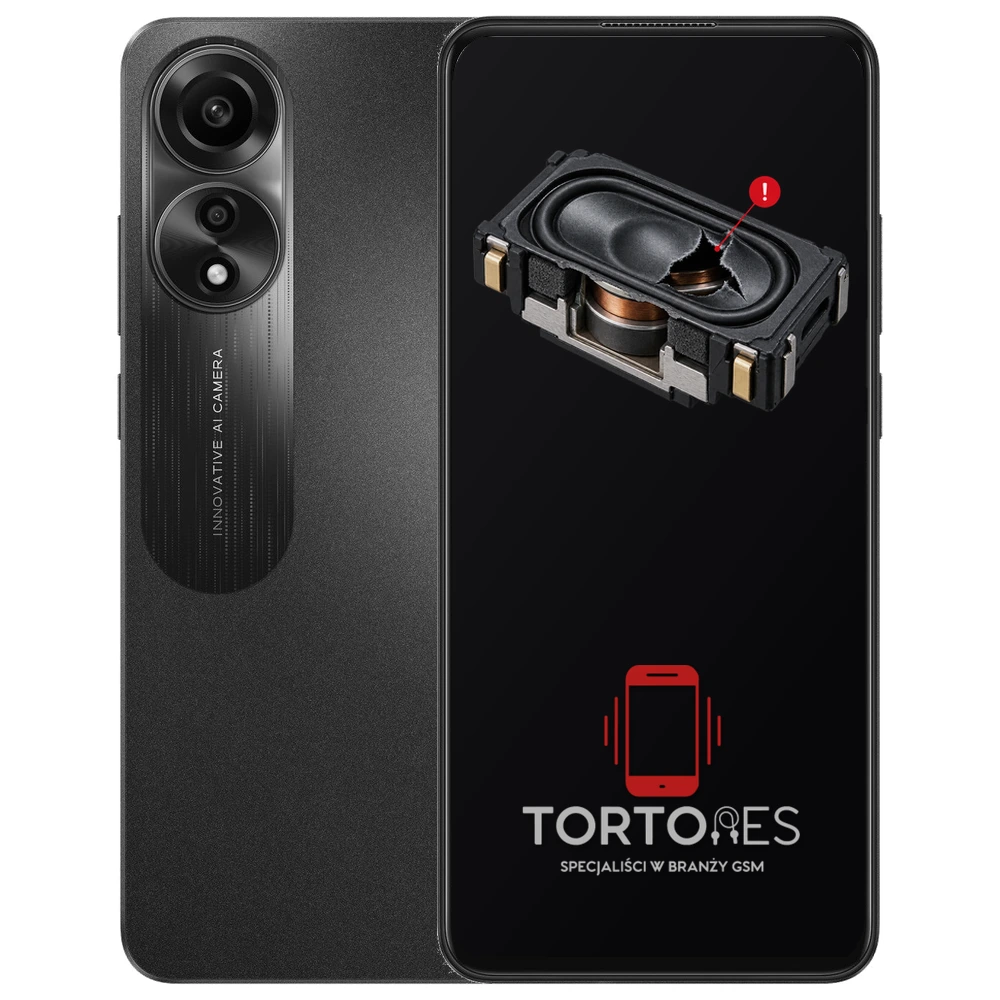 OPPO A78 LTE z symbolem głośnika multimedialnego - wymiana głośnika multimedialnego