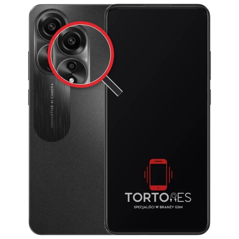 OPPO A78 LTE z lupą na tylnych aparatach - wymiana tylnej kamery