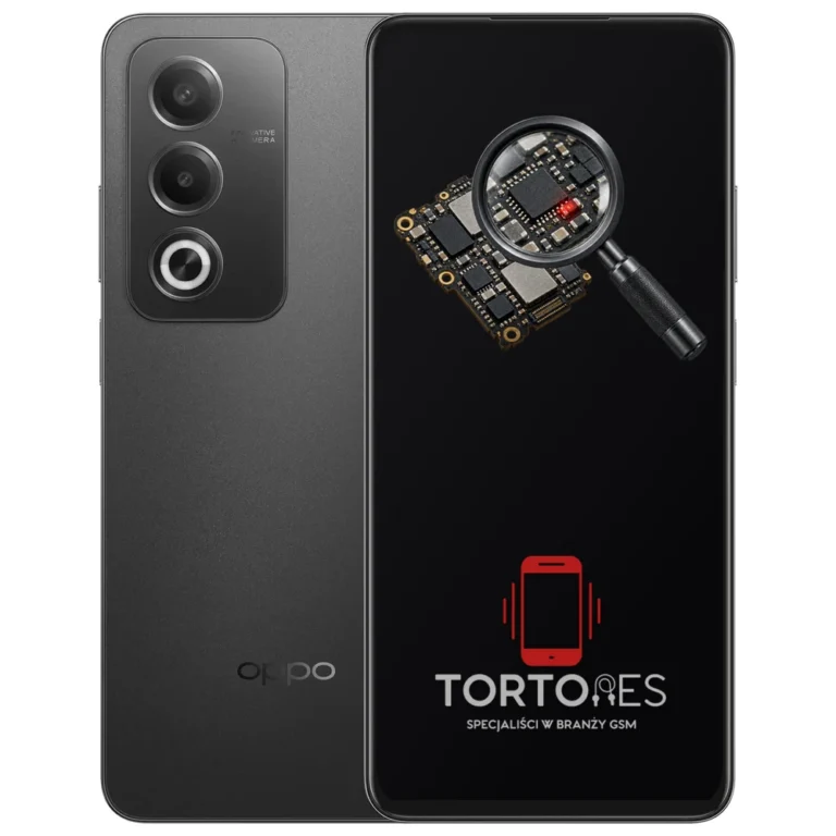 OPPO A80 5G z symbolem diagnostyki - diagnoza telefonu