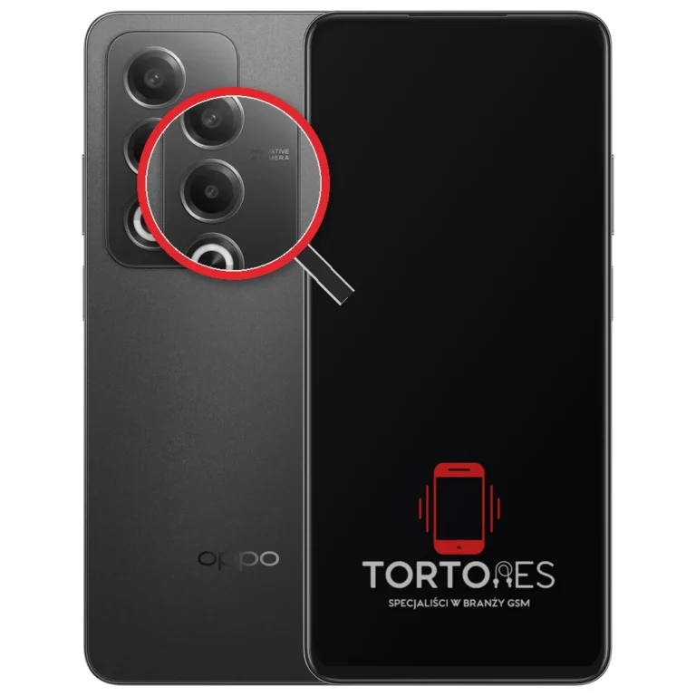 OPPO A80 5G z lupą na tylnych aparatach - wymiana tylnej kamery