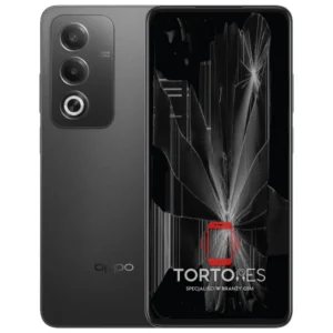 OPPO A80 5G z ilustracją pękniętego wyświetlacza - wymiana zbitego wyświetlacza