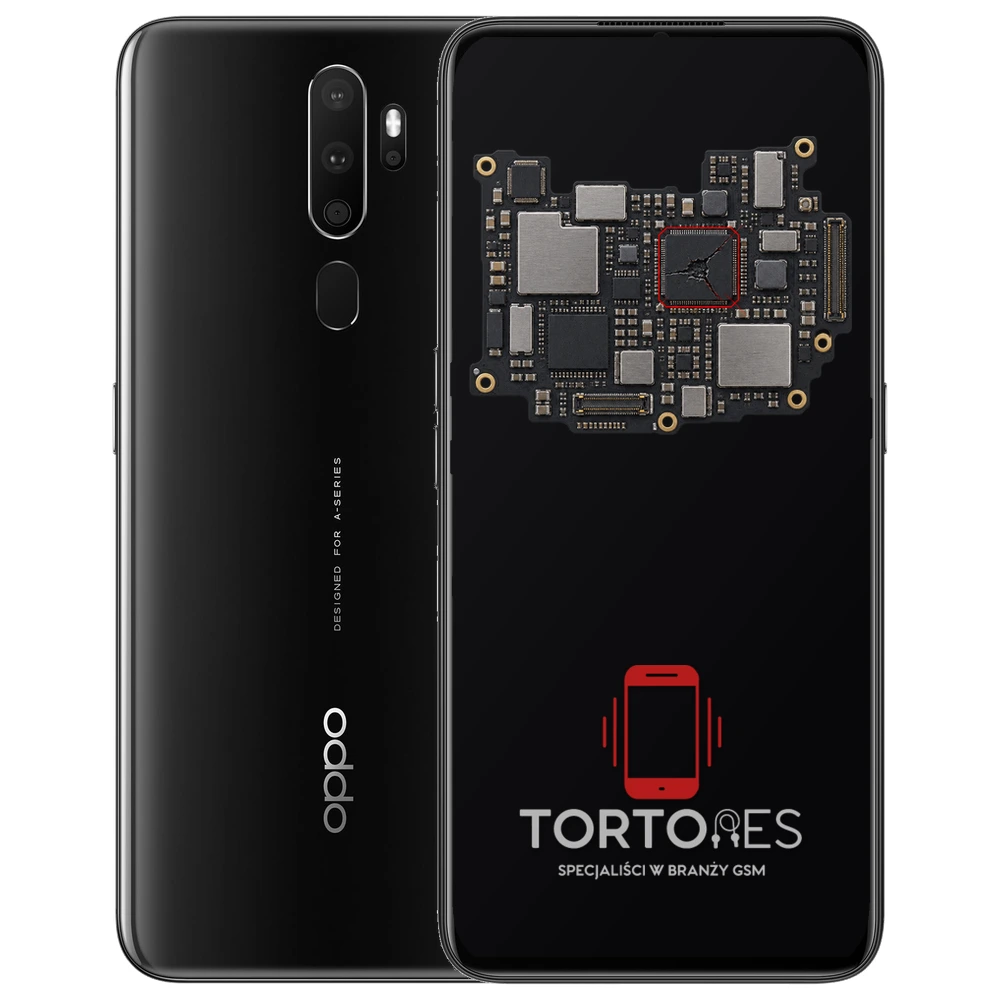 OPPO A9 (2020) z ilustracją płyty głównej - naprawa płyty głównej