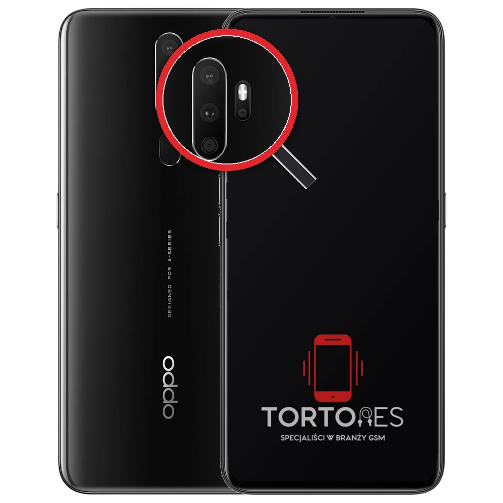 OPPO A9 (2020) z lupą na tylnych aparatach - wymiana tylnej kamery