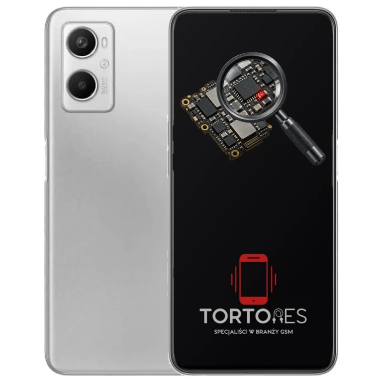 OPPO A96 LTE z symbolem diagnostyki - diagnoza telefonu