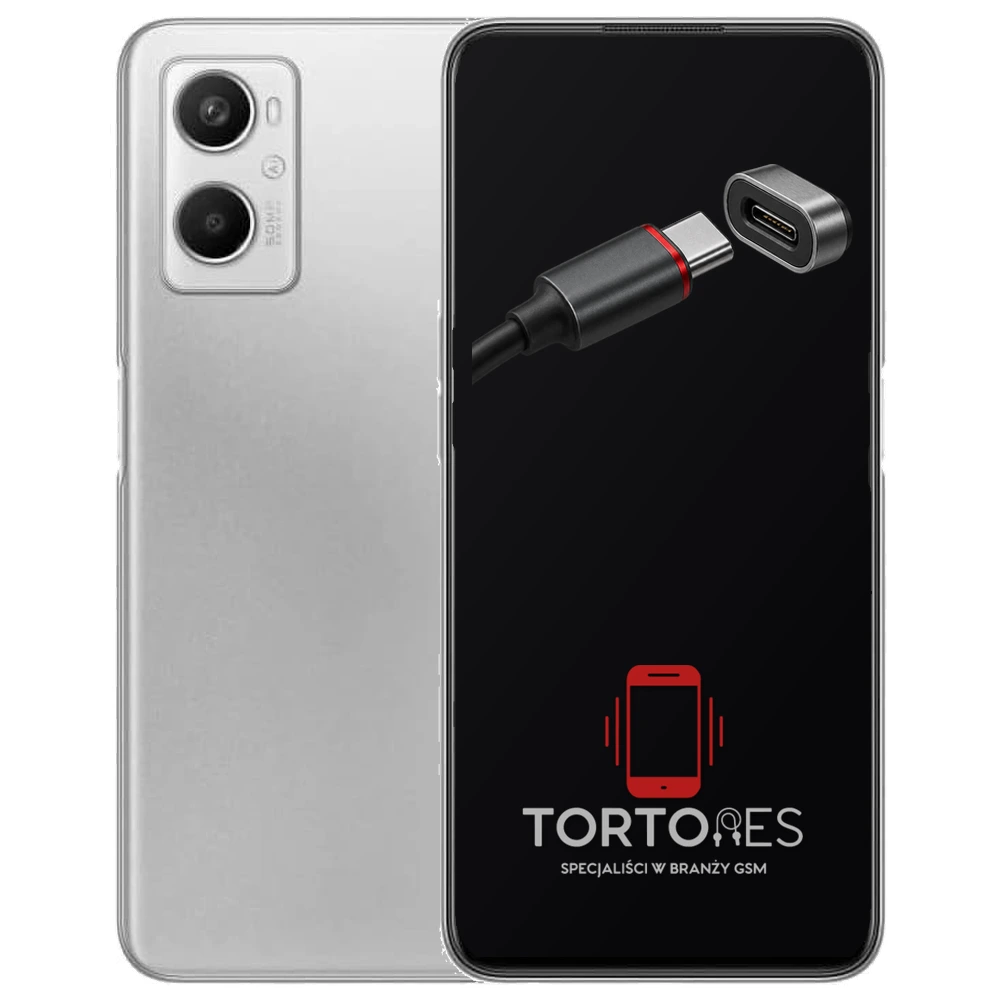 OPPO A96 LTE z ilustracją złącza ładowania - naprawa złącza ładowania
