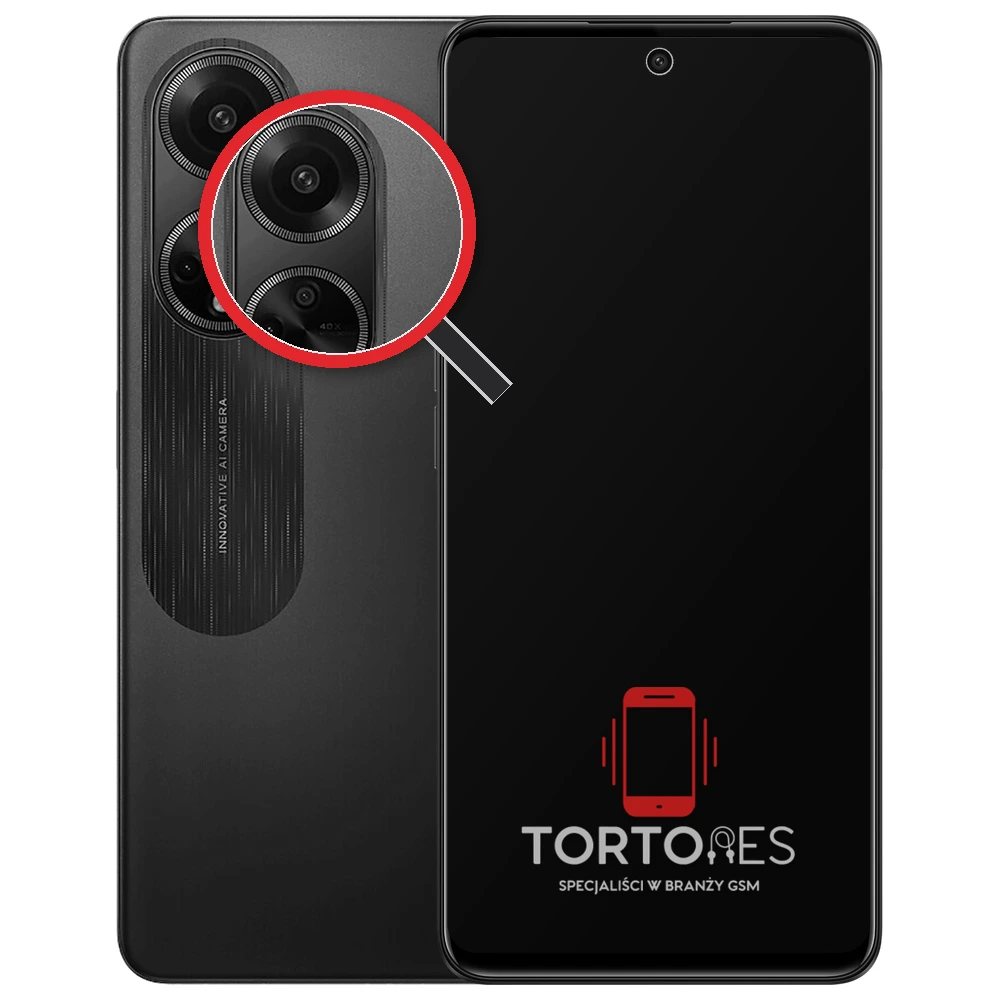 OPPO A98 5G z lupą na tylnych aparatach - wymiana tylnej kamery