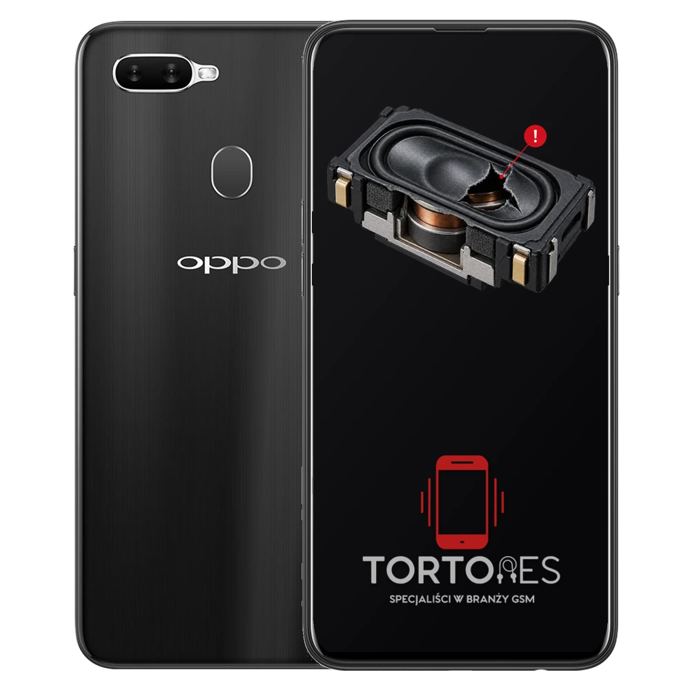 OPPO AX7 z symbolem głośnika multimedialnego - wymiana głośnika multimedialnego