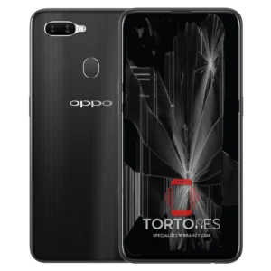 OPPO AX7 z ilustracją pękniętego wyświetlacza - wymiana zbitego wyświetlacza