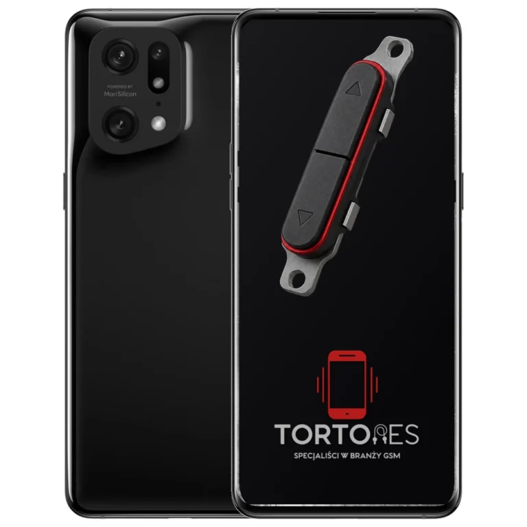 OPPO Find X5 Pro z symbolem przycisków - naprawa przycisków włączania i głośności