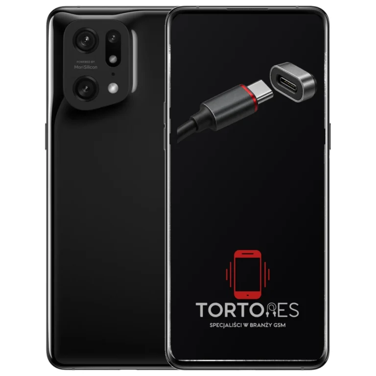 OPPO Find X5 Pro z ilustracją złącza ładowania - naprawa złącza ładowania