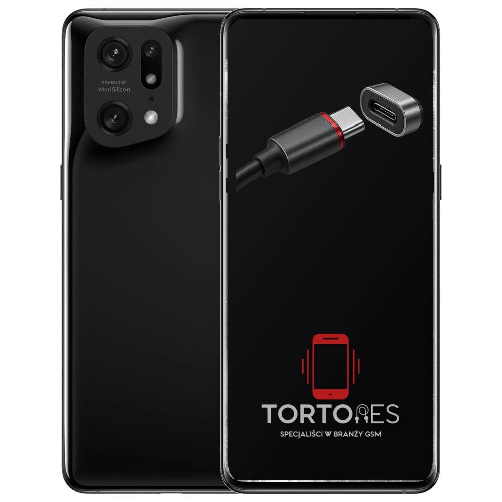 OPPO Find X5 Pro z ilustracją złącza ładowania - naprawa złącza ładowania