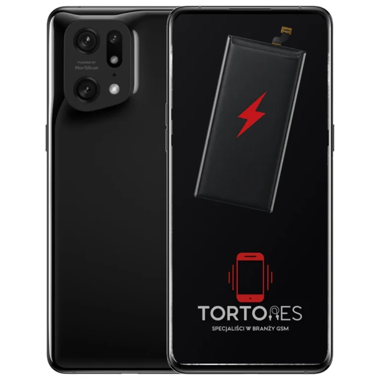 OPPO Find X5 Pro z ilustracją baterii - wymiana baterii