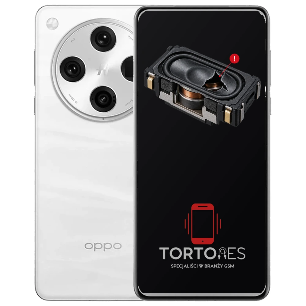OPPO Find X8 Pro z symbolem głośnika multimedialnego - wymiana głośnika multimedialnego