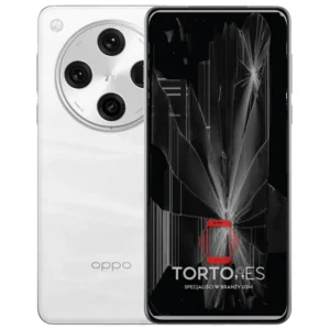 OPPO Find X8 Pro z ilustracją pękniętego wyświetlacza - wymiana zbitego wyświetlacza