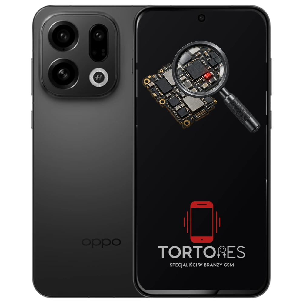OPPO Find X9 z symbolem diagnostyki - diagnoza telefonu