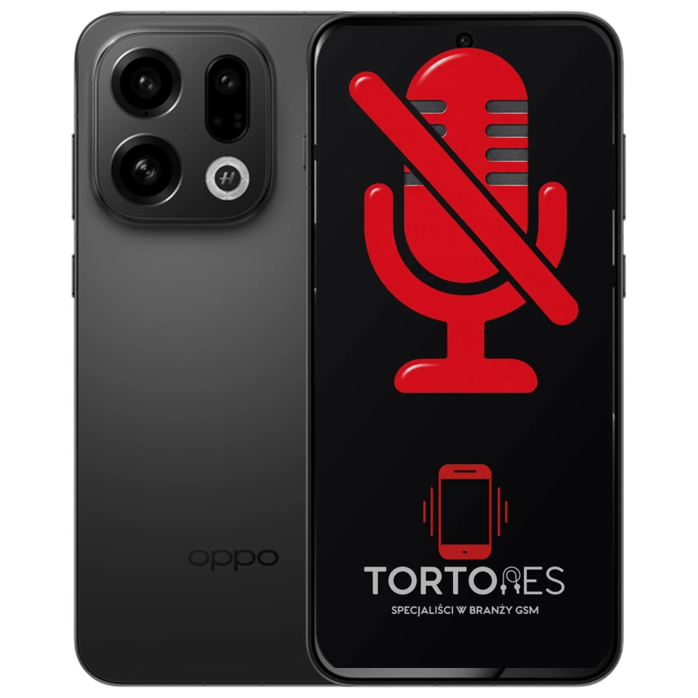 OPPO Find X9 z symbolem mikrofonu - naprawa mikrofonu