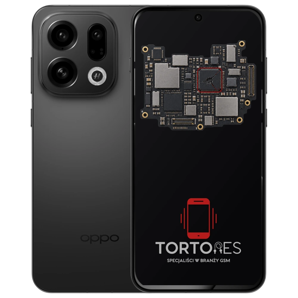 OPPO Find X9 z ilustracją płyty głównej - naprawa płyty głównej