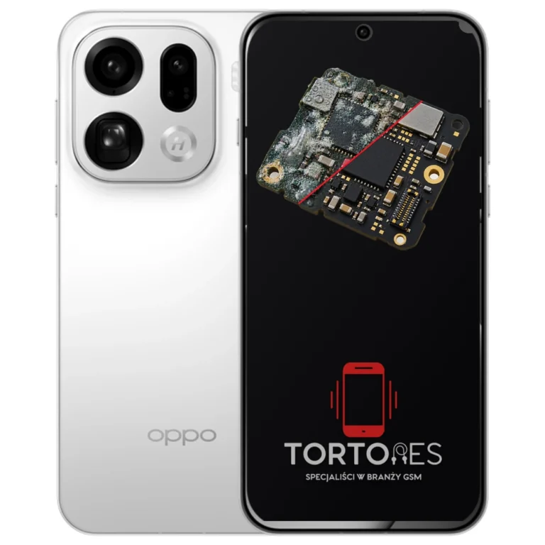 OPPO Find X9 Pro z ilustracją zalania - czyszczenie po zalaniu