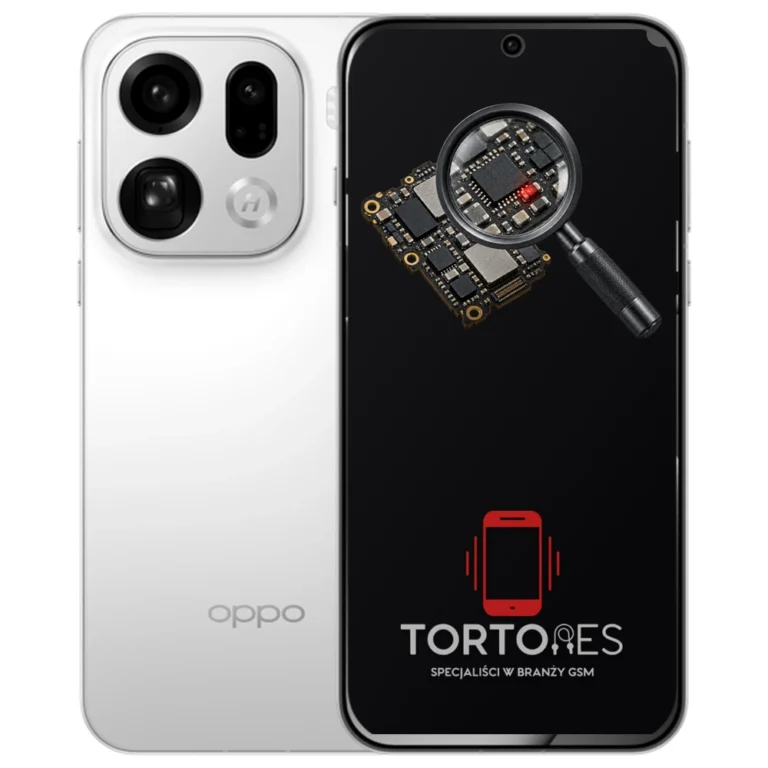 OPPO Find X9 Pro z symbolem diagnostyki - diagnoza telefonu