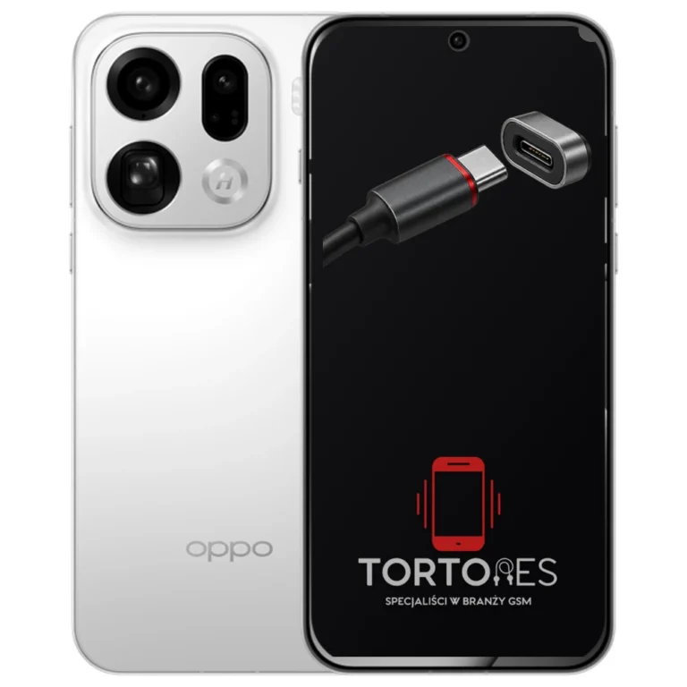 OPPO Find X9 Pro z ilustracją złącza ładowania - naprawa złącza ładowania