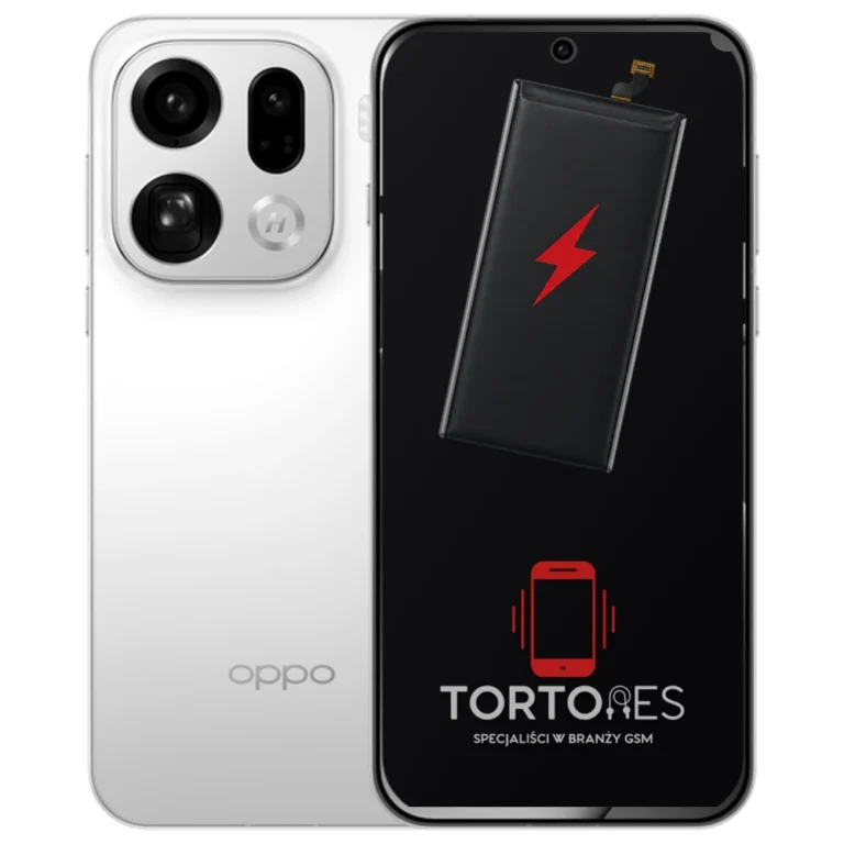 OPPO Find X9 Pro z ilustracją baterii - wymiana baterii