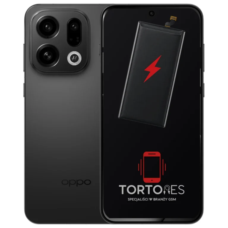 OPPO Find X9 z ilustracją baterii - wymiana baterii