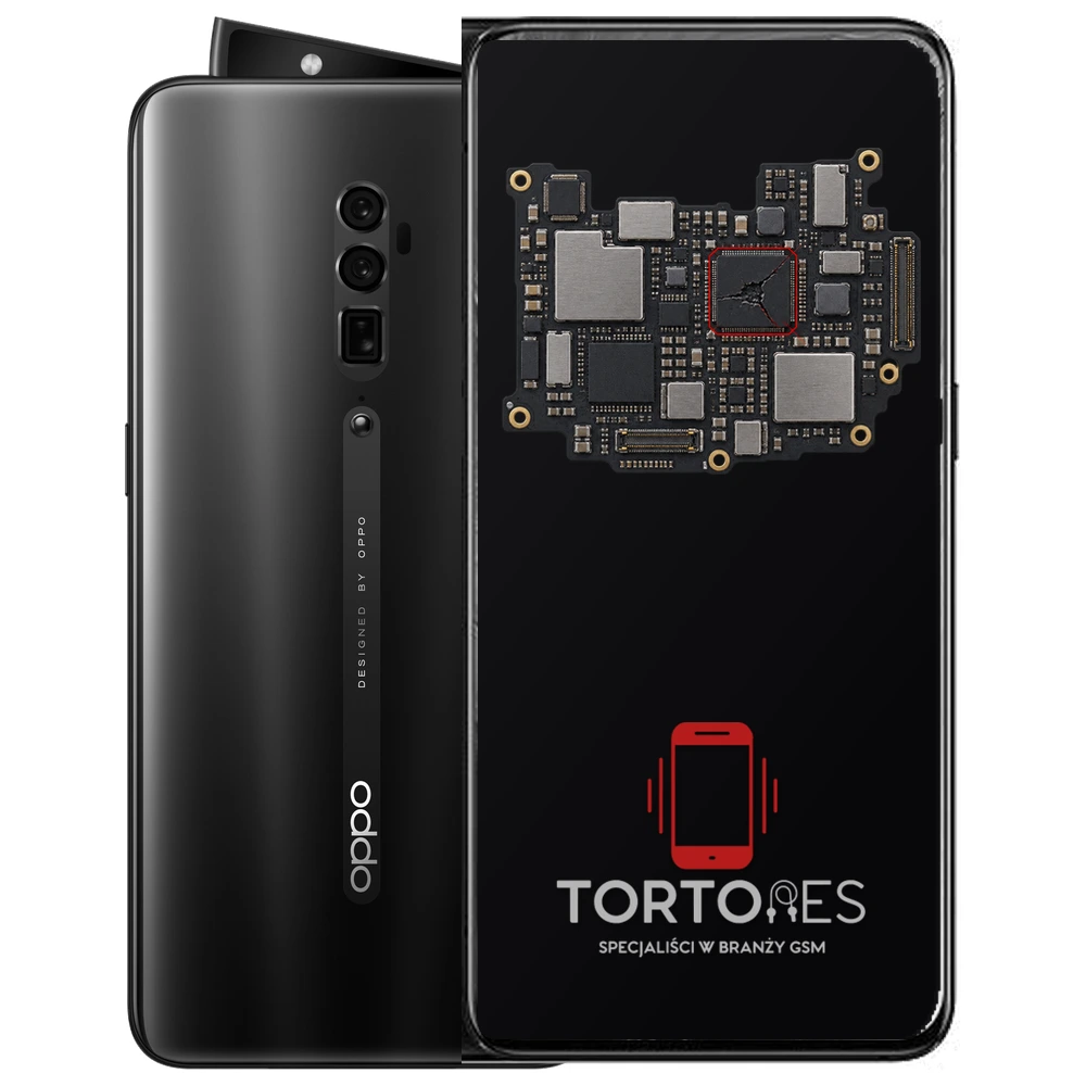 OPPO Reno 10x Zoom z ilustracją płyty głównej - naprawa płyty głównej