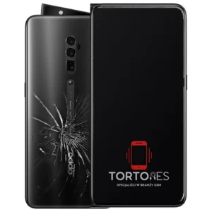 OPPO Reno 10x Zoom z ilustracją pękniętej tylnej klapki - wymiana zbitej klapki
