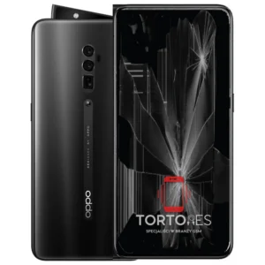 OPPO Reno 10x Zoom z ilustracją pękniętego wyświetlacza - wymiana zbitego wyświetlacza