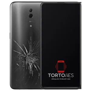OPPO Reno Z z ilustracją pękniętej tylnej klapki - wymiana zbitej klapki