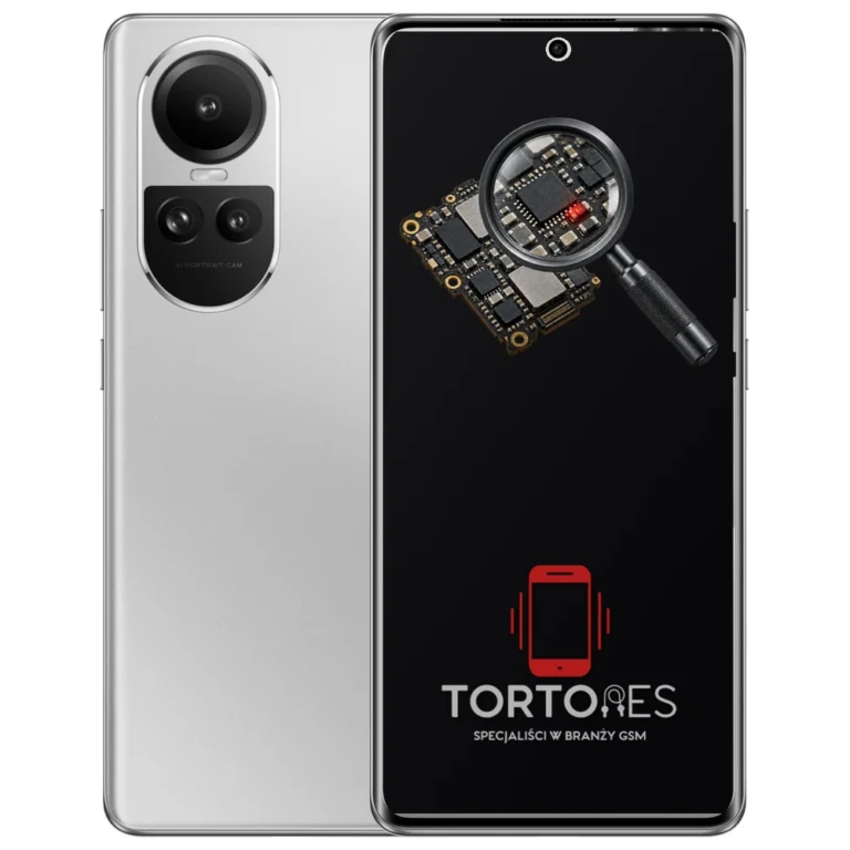 OPPO Reno10 5G z symbolem diagnostyki - diagnoza telefonu