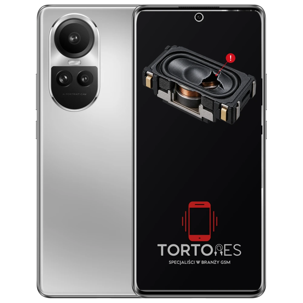 OPPO Reno10 Pro 5G z symbolem głośnika multimedialnego - wymiana głośnika multimedialnego