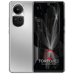 OPPO Reno10 Pro 5G z ilustracją pękniętego wyświetlacza - wymiana zbitego wyświetlacza