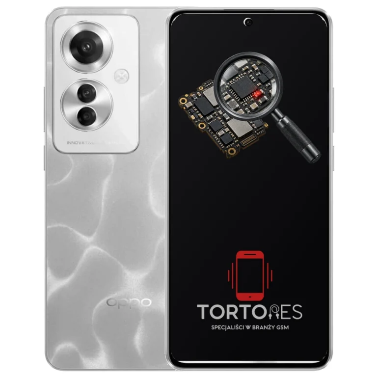OPPO Reno11 F 5G z symbolem diagnostyki - diagnoza telefonu