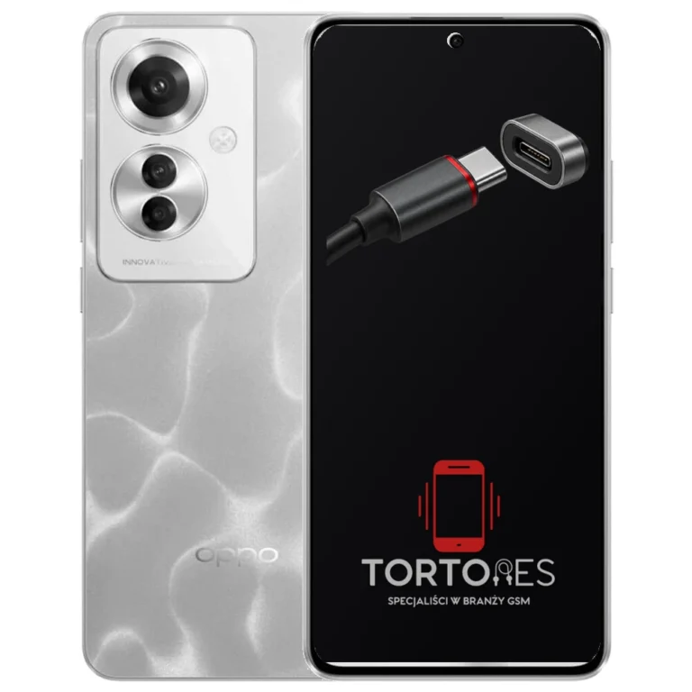 OPPO Reno11 F 5G z ilustracją złącza ładowania - naprawa złącza ładowania